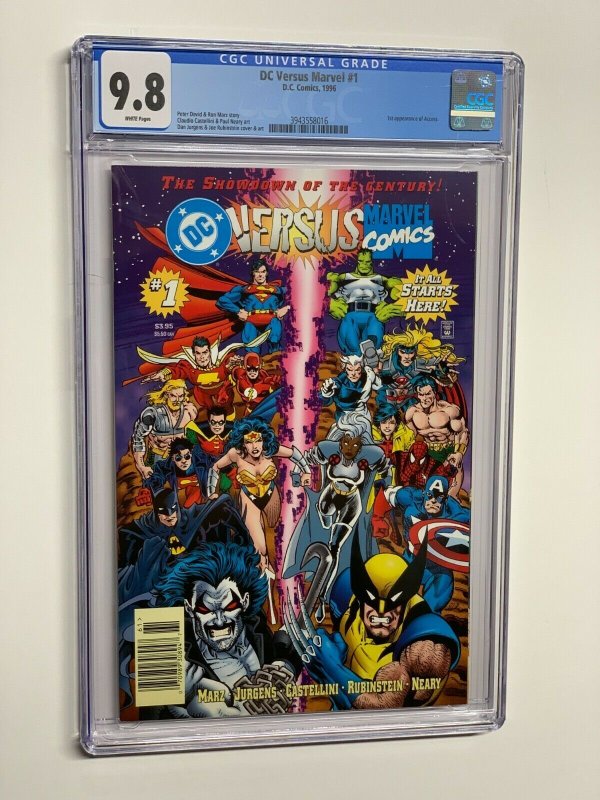 DC Versus Marvel 1 Newsstand Edition NE CGC 9.8 WP 1996 DC Comics