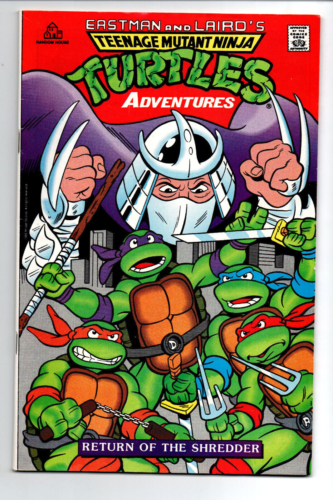 Teenage Mutant Ninja Turtles Adventures Return Of Shredder 1989 Fn Comic Books Modern 