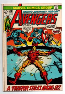 Avengers #106 - Captain America - Iron Man - Black Panther - 1972 - VG