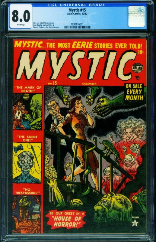 MYSTIC #15 CGC 8.0-atlas horror-pch-John Romita art-1992176001