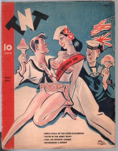 MAG: TNT #1 3/1941-1st issue-American Flag-Eric Godal pin-up girl cover-VG