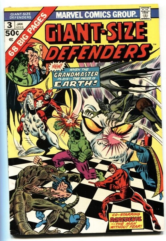 Giant-Size Defenders #3 comic book 1st app KORVAK- Hulk Daredevil Dr. Strange.