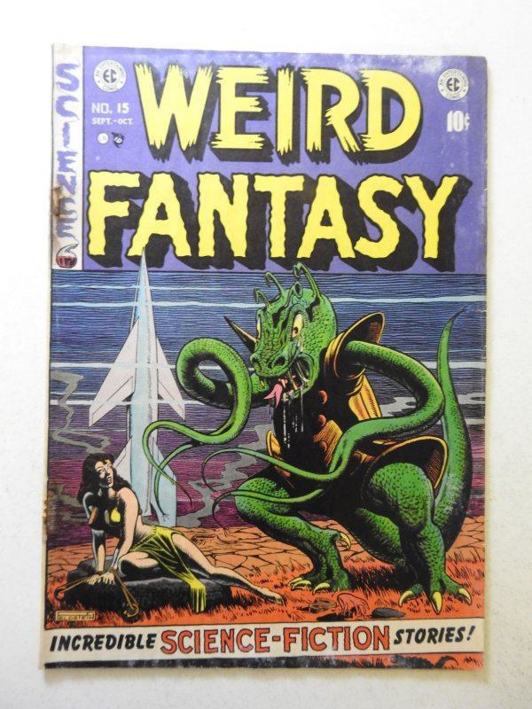 Weird Fantasy #15 (1952) GD- Cond rusty staples, moisture damage, cover detached