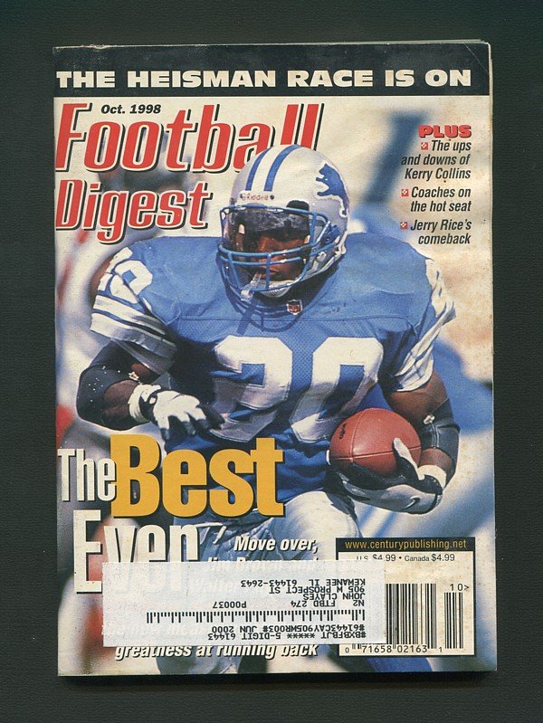 Football Digest / Barry Sanders / October 1998