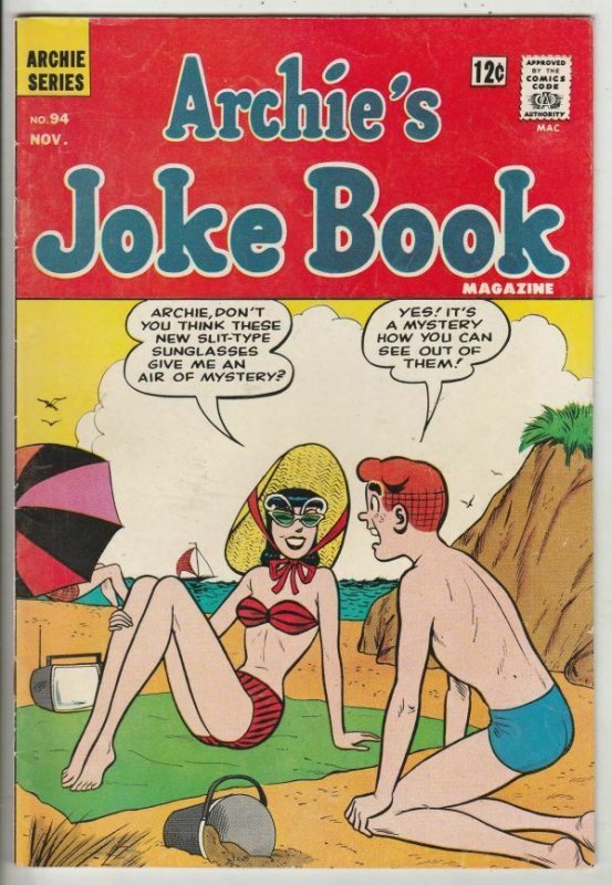 Archie's Joke Book 94 Strict VF/NM High-Grade Cover Beach Sunglasses Li'l Jinx