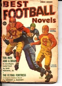 BEST FOOTBALL NOVELS-#1-1942-RARE-OLD UNIFORMS & HELMET VG