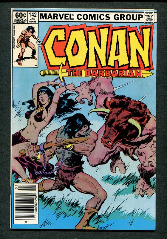 Conan the Barbarian #142 ( 5.0 VG-FN ) Newsstand / Buscema Cover / January 1983