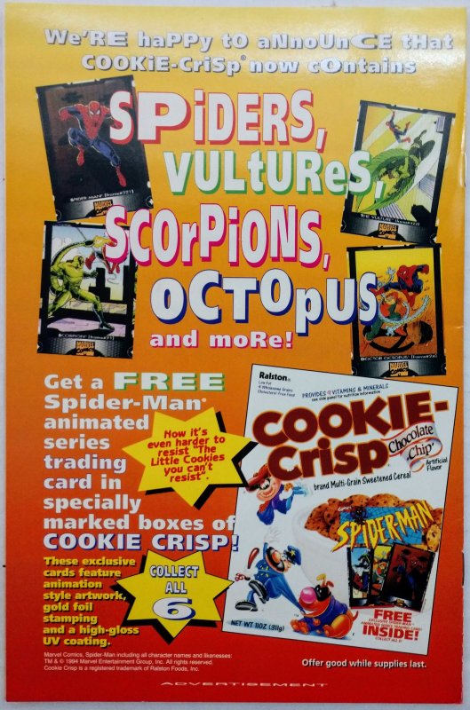 Spider-Man Adventures #1 (VF)(1994) Embossed White Variant Cover