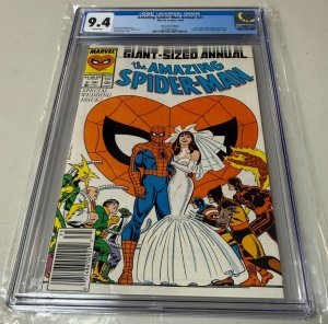Amazing Spider-Man Annual # 21 CGC Graded 9.4 Marvel Comic Book Wedding JH31