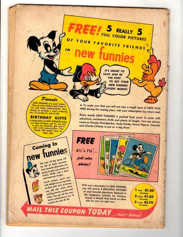 New Funnies # 157 GD Dell Golden Age Comic Book Walter Lantz Oswald Andy JL10