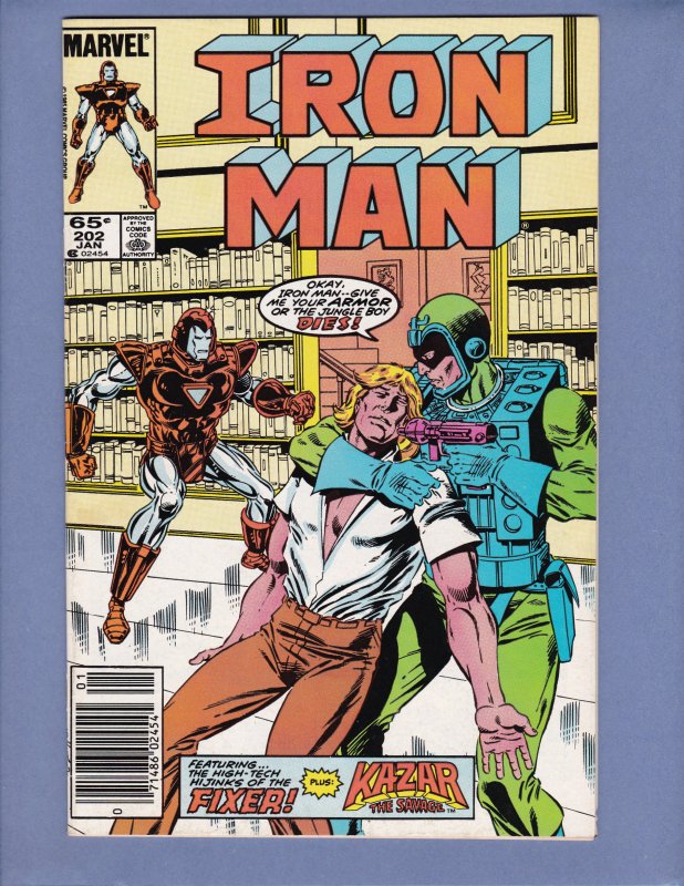 Iron Man #202 NM- Kazar Marvel 1986