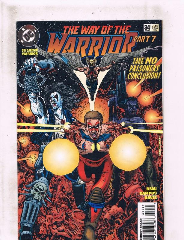 Lot of 7 Guy Gardner Warriors DC Comic Books #29 32 33 34 35 36 37 LH18