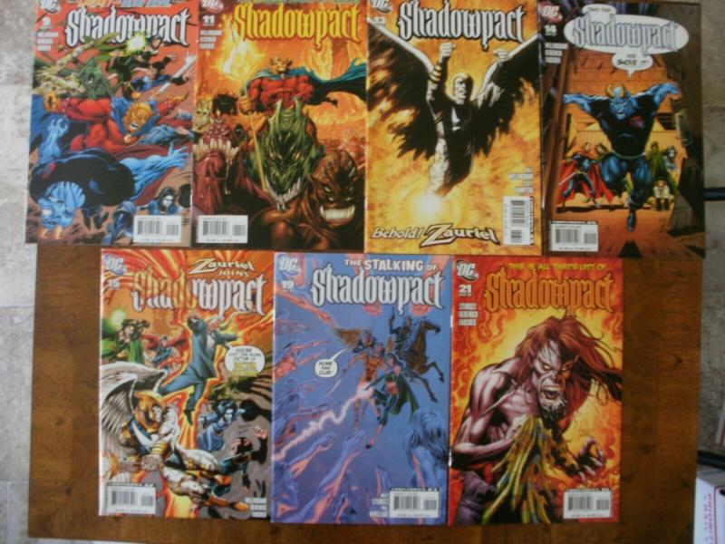 7 DC SHADOWPACT Comic Book: #9 #11 #13 #14 #15 #19 #21 (2007 2008)