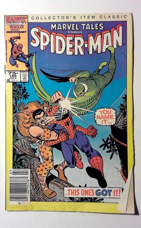 Marvel Tales (Spider-Man) #189 (1986) Marvel Comics Newsstand 1st Print Comic