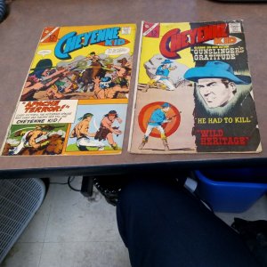 Cheyenne Kid 43 & 57 Silver age Charlton Comics Western Hero Lot Run Set...