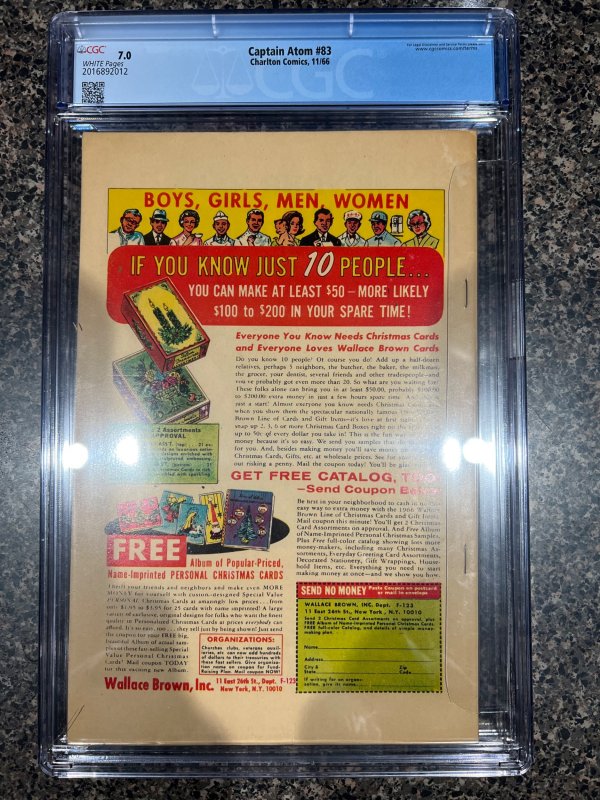 Captain Atom #83 (1966) - CGC 7 - 1st Blue Beetle - New Show HOT!
