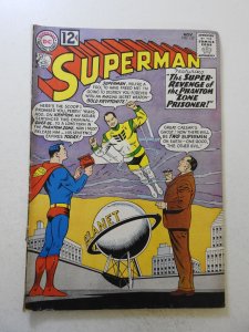 Superman #157 (1962) VG Condition moisture stains, 1/2 in spine split