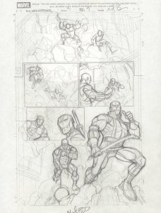 Wolverines #1 p.? Prelim - Signed art by Nick Bradshaw