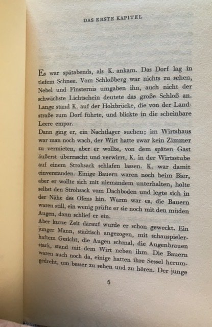 Frank Kafka,1964,das schloss, German Hcdj