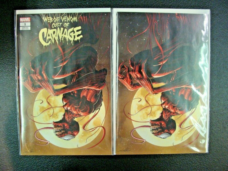 Web of Venom Cult of Carnage #1 Salvador Larroca Variant & Virgin Cover Set