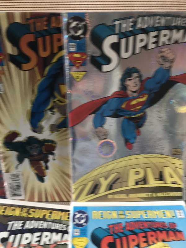 ADVENTURES OF SUPERMAN #500 - 509 lot / run : DC 1993 12 in NM-; 500 & 501 (x2)