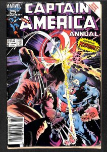 Captain America Annual #8 VG- 3.5 Wolverine!