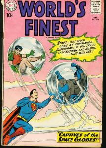 WORLD'S FINEST #114 BATMAN SUPERMAN GREEN ARROW 1960 DC VG-