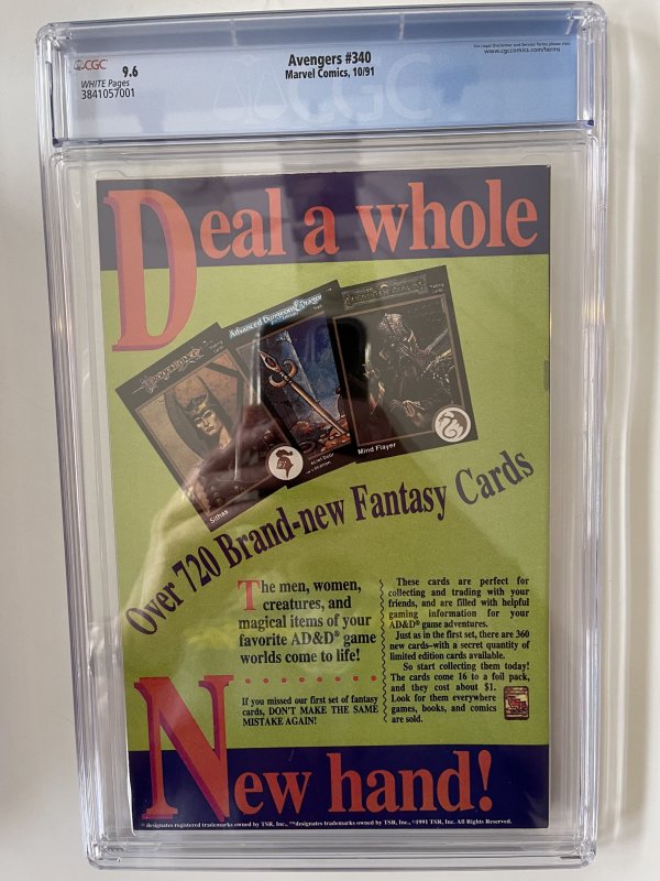 Avengers #340 - CGC 9.6 - Insert included