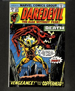Daredevil #125 Vengeance cries the Copperhead! Avengers! Defenders!