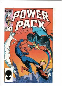 Power Pack #6 NM- 9.2 Marvel Comics 1985 Spider-man app.