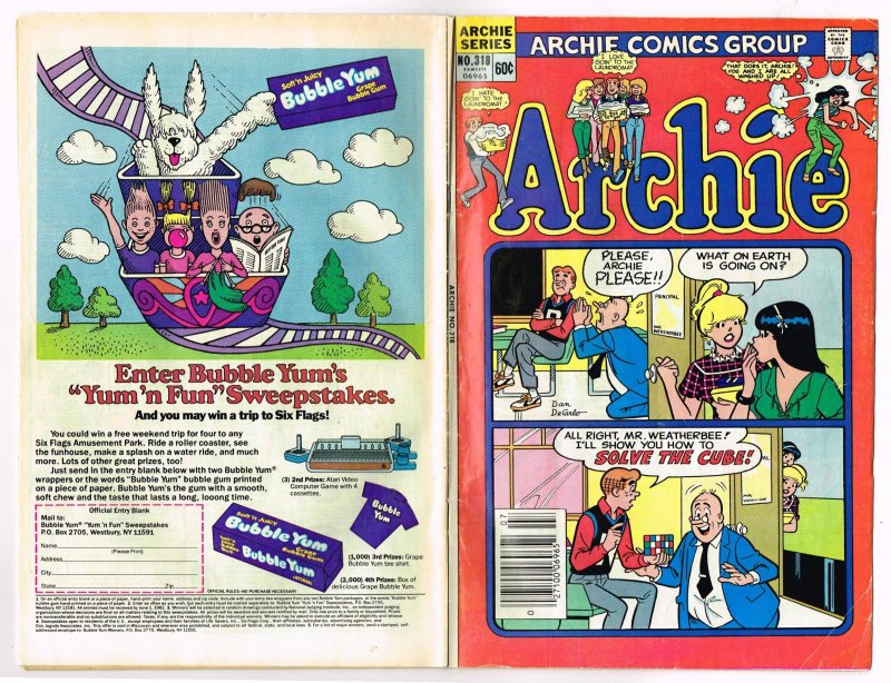 Archie #318 (1982)  Archie Comic 60Cent Comic