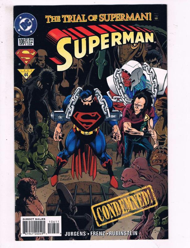 Superman #106 VF DC The Trial Of Superman Comic Book Jurgens Rubenstein DE10