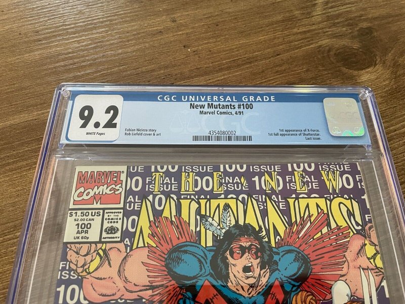 The New Mutants #100 CGC Graded 9.2 Marvel Comic Book 1st X-Force Appearance JH9