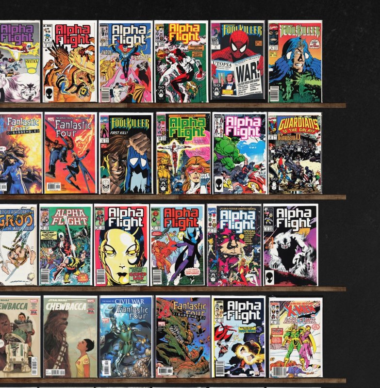 Huge Lot 150+ Comics with Alpha Flight, Fantastic Four, Fallen Angels & More!