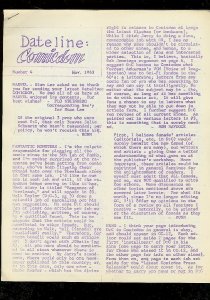 DATELINE: COMICDOM FANZINE #4 1963-RONN FOSS--ACKERMAN FN