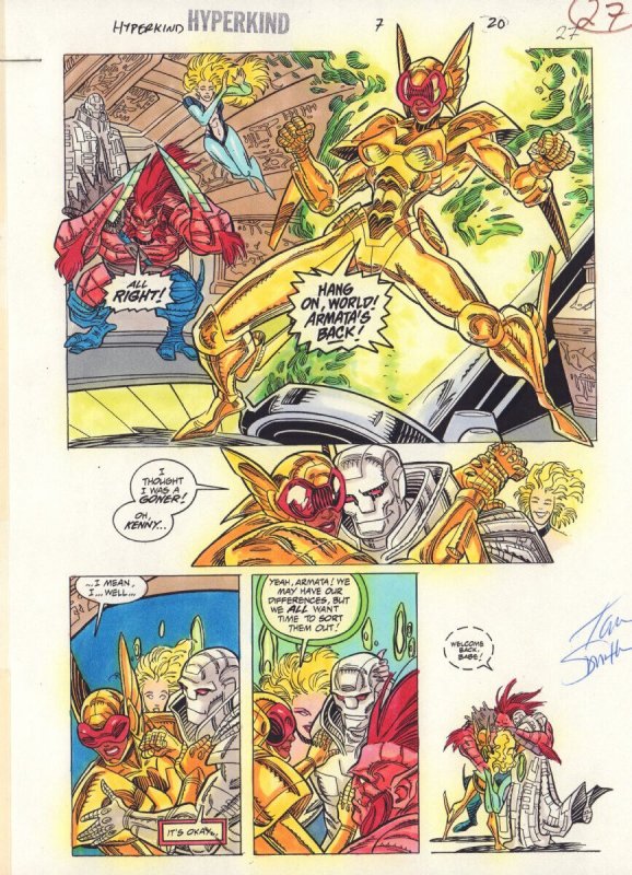 Hyperkind #7 p.20 / 27 Color Guide Art - Armata Returns - 1994 Signed