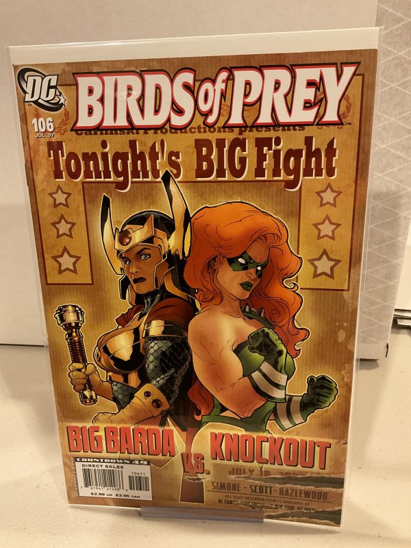 Birds of Prey #106  2007  Stephane Roux Cover!  Nicola Scott Art! Secret Six!