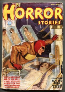 Horror Stories August 1940- weird menace cover-RARE PULP MAGAZINE 