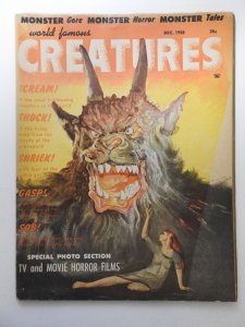 World Famous Creatures #2 (1958) HTF Early Monster Magazine! VG+ Condition! RARE