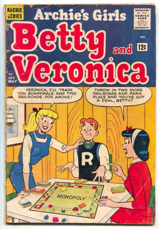 Archie's Girls Betty and Veronica #101 1964-Archie-Monopoly cover G/VG