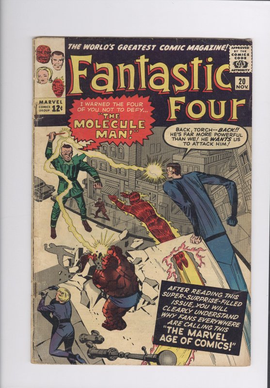 Fantastic Four # 20  VG- (1963)  Early Silver Age Classic!