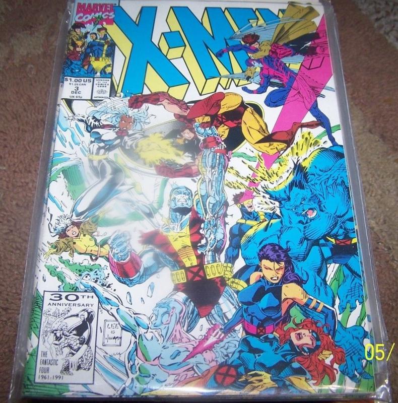 X Men  # 3 (Dec 1991, Marvel) jim lee wolverine rogue gambit psylocke