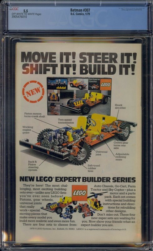 BATMAN #307 CGC 5.5 1ST LUCIUS FOX