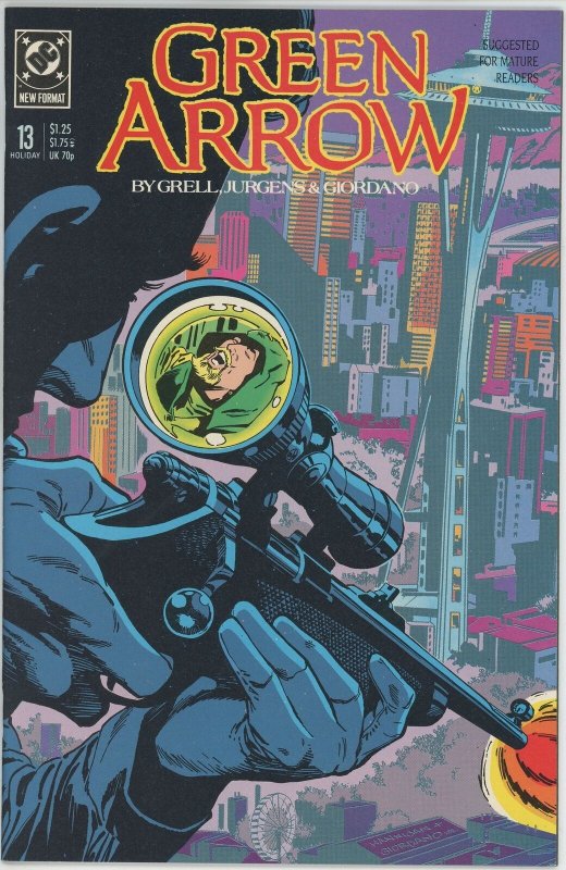 Green Arrow #13 (1987) - 9.2 NM- *Moving Target* 