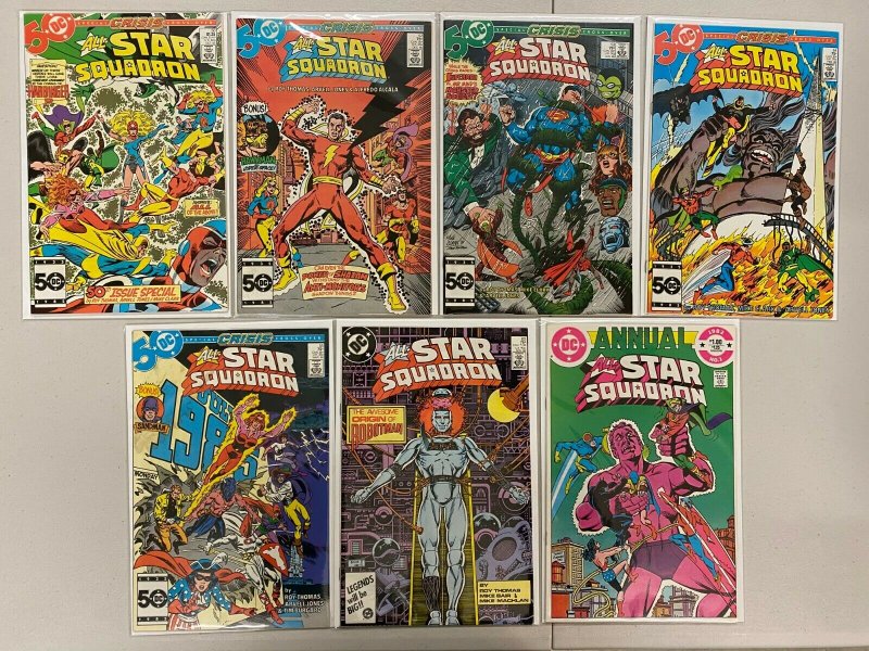 All Star Squadron lot #1-63 + Annual 31 different books avg 8.0 VF (1981-'86)