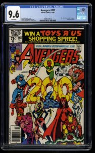 Avengers #200 CGC NM+ 9.6 White Pages Ms. Marvel leaves the Avengers!