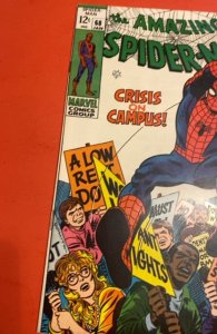 The Amazing Spider-Man #68 (1969) crisis on campus