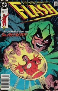 Flash (2nd Series) #40 (Newsstand) FN ; DC | William Messner-Loebs Dr. Alchemy