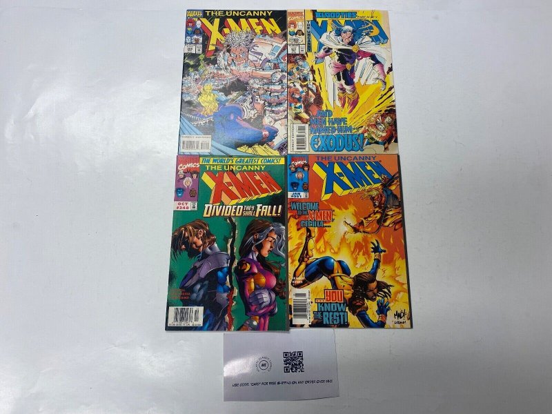 4 Uncanny X-Men MARVEL comic books #306 307 348 351 55 KM15