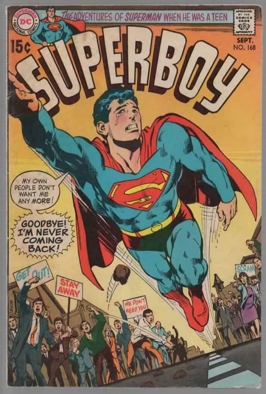 SUPERBOY 168 VG Sept. 1970  NEAL ADAMS COVER